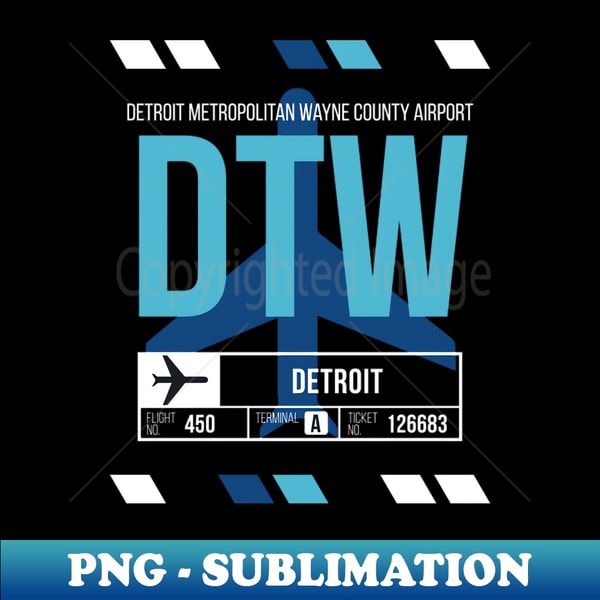 Detroit DTW Airport Code Baggage Tag PNG Transparent Subli Inspire detroit-dtw-airport-code-baggage-tag-png-transparent-subli-inspire