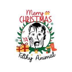 merry christmas ya filthy animal kevin mccallister svg file
