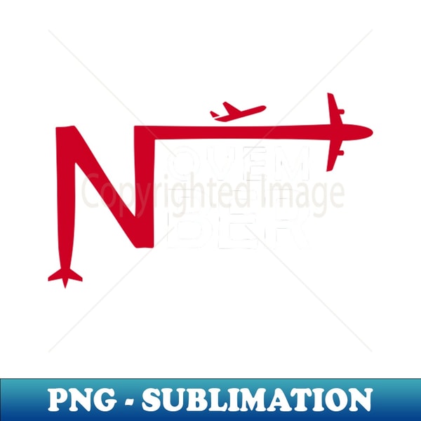 NOVEMBER Aviation Phonetic Alphabet Pilot Airplane - Decorat - Inspire ...