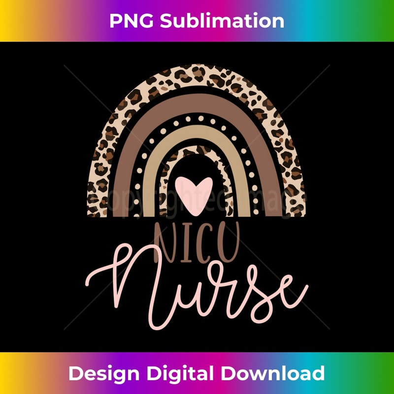 YP-20231118-1295_NICU Nurse ICU Neonatal Leopard Rainbow Boho Tiny Human Baby Long Sleeve 1.jpg