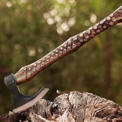 hand-forged carbon steel axe | 5" cutting edge | ash wood handle | handmade viking axe