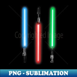 star wars blue red green lightsabers - stylish sublimation digital download - bring your designs to life