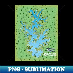 Lake Norman South Carolina retro map - Sublimation-Ready PNG File - Bold & Eye-catching