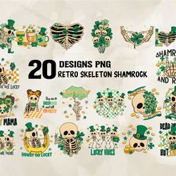 20 Designs Png Retro Skeleton Shamrock, Halloween Svg, Cute Halloween, Halloween, Halloween Png 11
