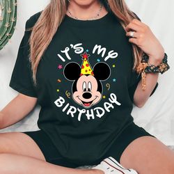 disney mickey and friends its my birthday shirt, mickey minnie donald goofy pluto, disneyland trip gift unisex adult tsh