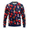 MLB Los Angeles Angels Santa Claus Snowman Ugly Hoodie 3D Zip Hoodie 3D Ugly Christmas Sweater 3D Fleece Hoodie
