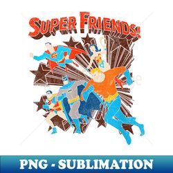 Justice League Super Friends Running - Signature Sublimation PNG File - Spice Up Your Sublimation Projects