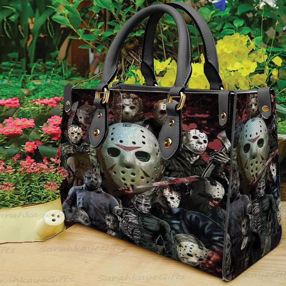 Jason Voorhees Horror Leather Handbag, Jason Voorhees Handbag & Wallet,Horror Movie Characters Bag, Woman Shoulder Bag, Movie handbag.jpg