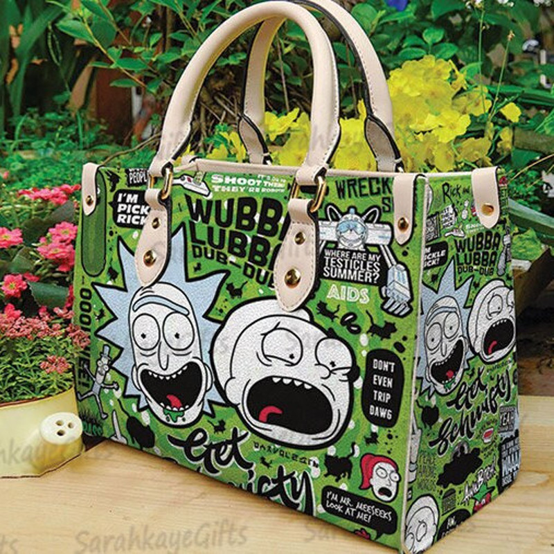 Rick And Morty Shoulder Bag, Cartoon Bag, Custom Bag, Retro Handbag, Personalized Bag.jpg