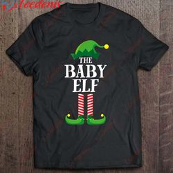 baby elf matching family group christmas party pajama shirt, cheap christmas family shirts  wear love, share beauty