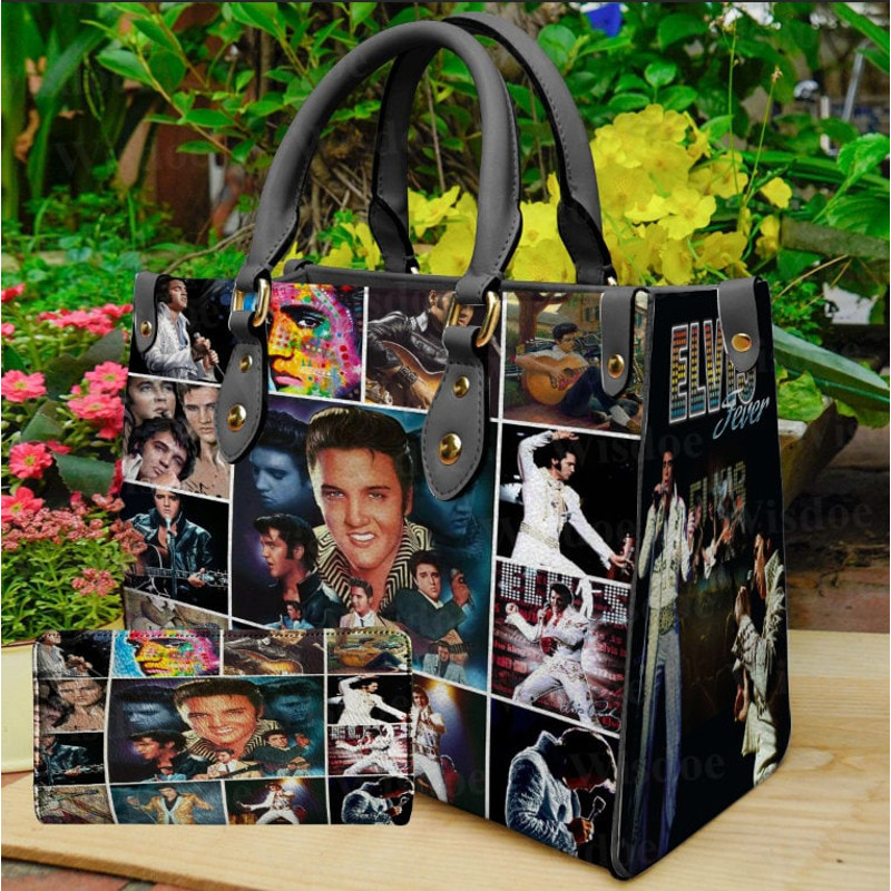 Elvis Presley Leather Bag Handbag,King of Rock and Roll,Elvis Presley Women Bags Purses,Elvis Lovers Handbag,Custom Leather Bag,Vintage Bags.jpg