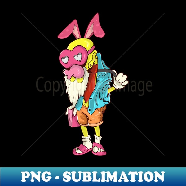 Dope pink rabbit uncle chilling illustration - Premium PNG S | Inspire ...