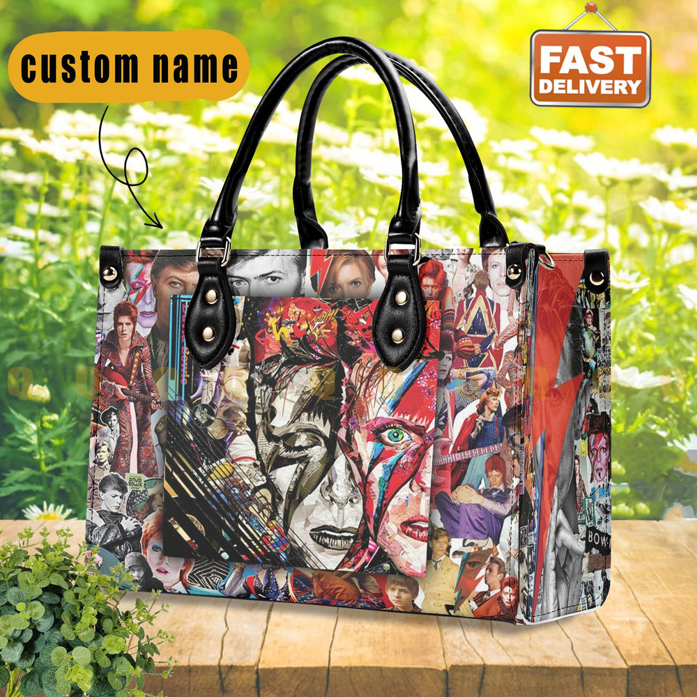 Vintage David Bowie Handbag,David Bowie Leather Bag,David Bowie Leather handbag,Music Leather Handbag,Crossbody Bag,Teacher bag,Singer bag.jpg