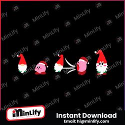 cute kirby gnome christmas svg cutting digital file