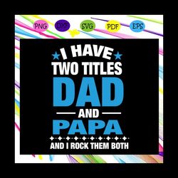 i have two titles dad and papa , papa svg, papa, papa gift, papa birthday, papa life, best papa ever,family svg, family