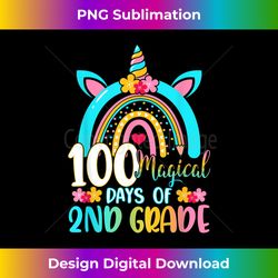 100 Magical Days Of Learning 2nd Grade Unicorn Rainbow Kids - Chic Sublimation Digital Download - Challenge Creative Boundaries