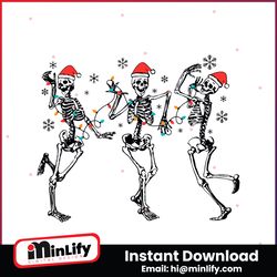 christmas dancing skeleton santa hat svg cricut files