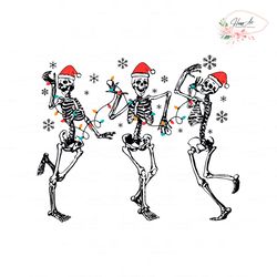 Christmas Dancing Skeleton Santa Hat SVG Cricut Files