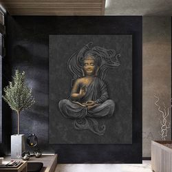 buddha canvas, asian wall art, buddha wall art, meditation canvas, buddha poster, buddhist print, meditation wall art,-4