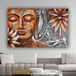 buddha canvas, asian wall art, buddha wall art, meditation canvas, buddha poster, buddhist print, meditation wall art,-5