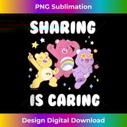 care bears cheer bear sharing is caring sparkle group poster tank t - classic sublimation png file - animate your creative concepts
