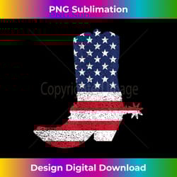 cowboy boot america usa flag shirt american pride tee gift - vibrant sublimation digital download - immerse in creativity with every design