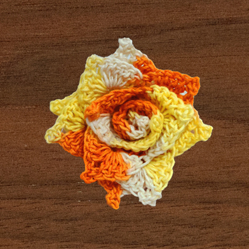 A crochet 3D flower pattern