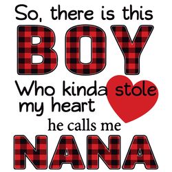 There Is This Boy Who Kinda Stole My Heart He Calls Me Nana Svg, Trending Svg, Nana Svg