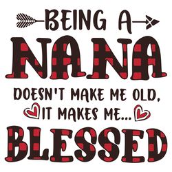 Being A Nana Doesnt Make Me Old It Makes Me Blessed Svg, Trending Svg