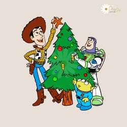christmas toy story woody and buzz lightyear svg file