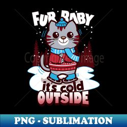 Cute Fur Baby Cats in the Snow - PNG Sublimation Digital Download - Instantly Transform Your Sublimation Projects