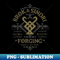 god of war brok sindri forging gifts - signature sublimation png file - defying the norms