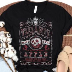 disney snow white take a bite vintage poster tshirt, disneyland vacation trip, unisex tshirt family birthday gift adult