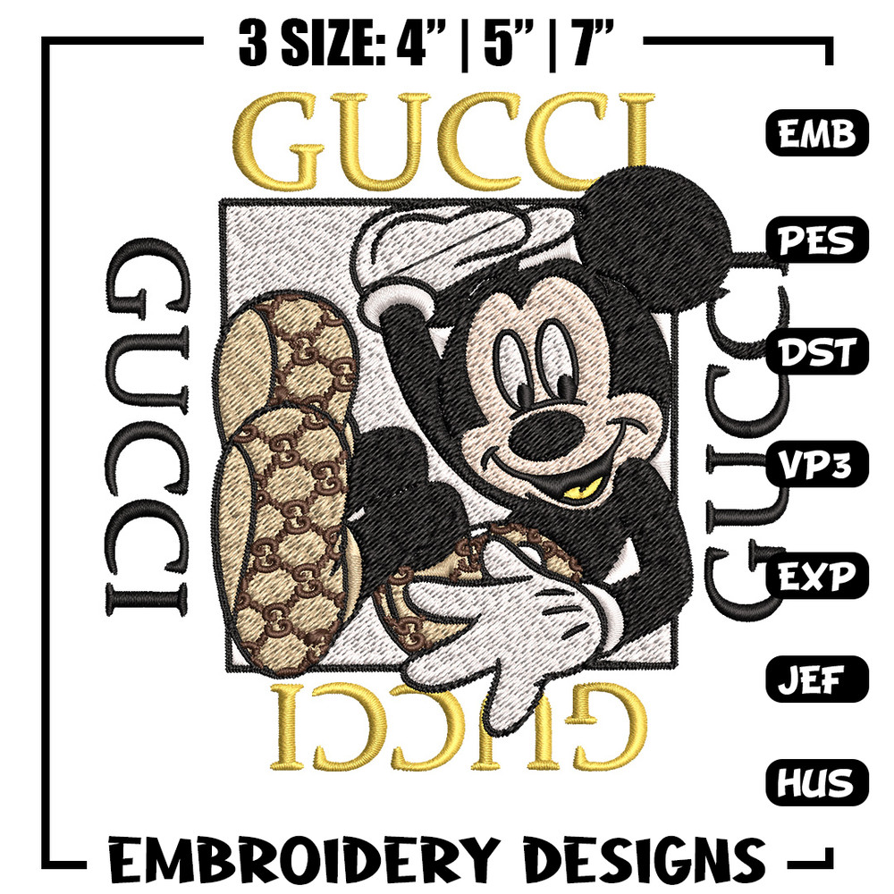 Mickey box gucci Embroidery Design, Gucci Embroidery, Brand Embroidery, Logo shirt, Embroidery File, Digital download.jpg