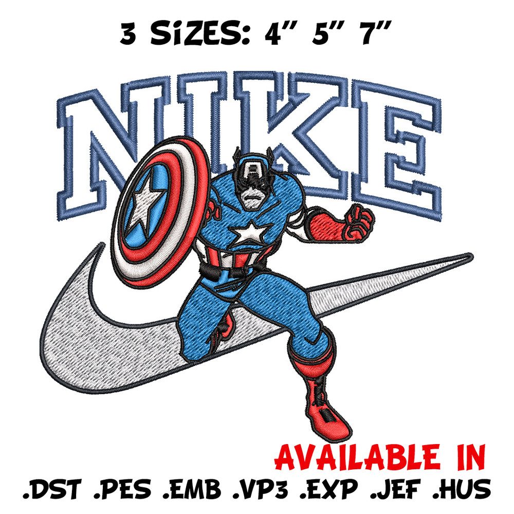 Nike captain america Embroidery Design, Brand Embroidery, Nike Embroidery, Embroidery File, Logo shirt, Digital download.jpg