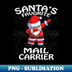 Santas Favorite Mail Carrier Christmas - Retro PNG Sublimation Digital Download - Spice Up Your Sublimation Projects