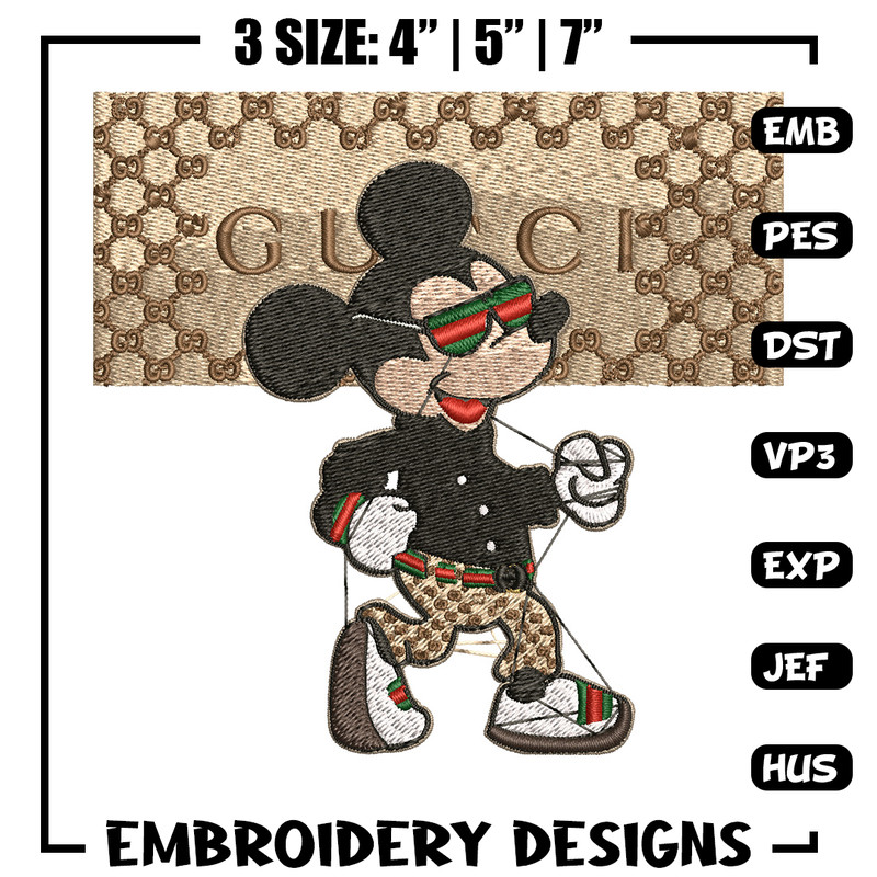 Mickey gucci Embroidery Design, Gucci Embroidery, Embroidery File, Logo shirt,Sport Embroidery, Digital download.jpg