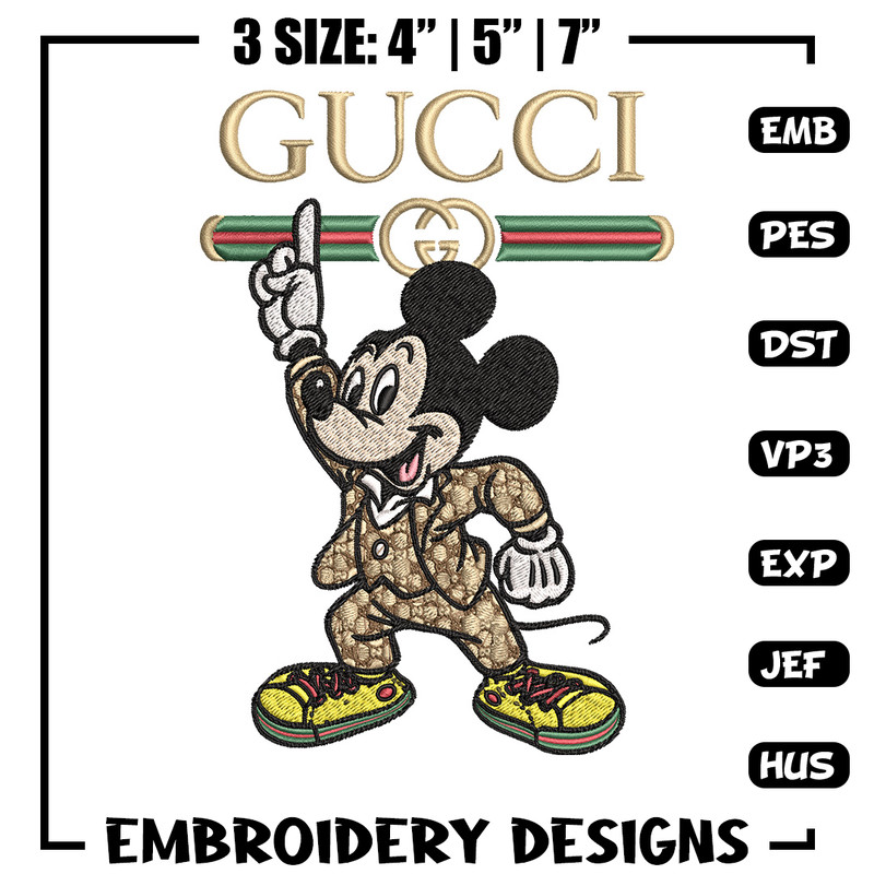 Mickey gucci Embroidery Design, Gucci Embroidery, Embroidery File,Logo shirt, Sport Embroidery, Digital download.jpg