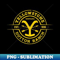 Yellowstone Seal Gold - Retro PNG Sublimation Digital Download - Perfect for Sublimation Mastery