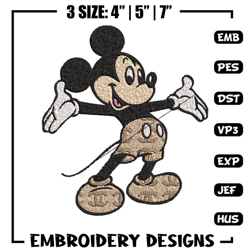 Mickey happy Embroidery Design, Gucci Embroidery, Brand Embroidery, Embroidery File, Logo shirt, Digital download.jpg