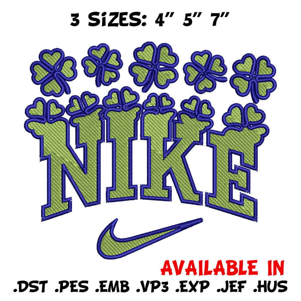 Nike flower green embroidery design, Flower embroidery, Nike design, Embroidery shirt, Embroidery file, Digital download.jpg