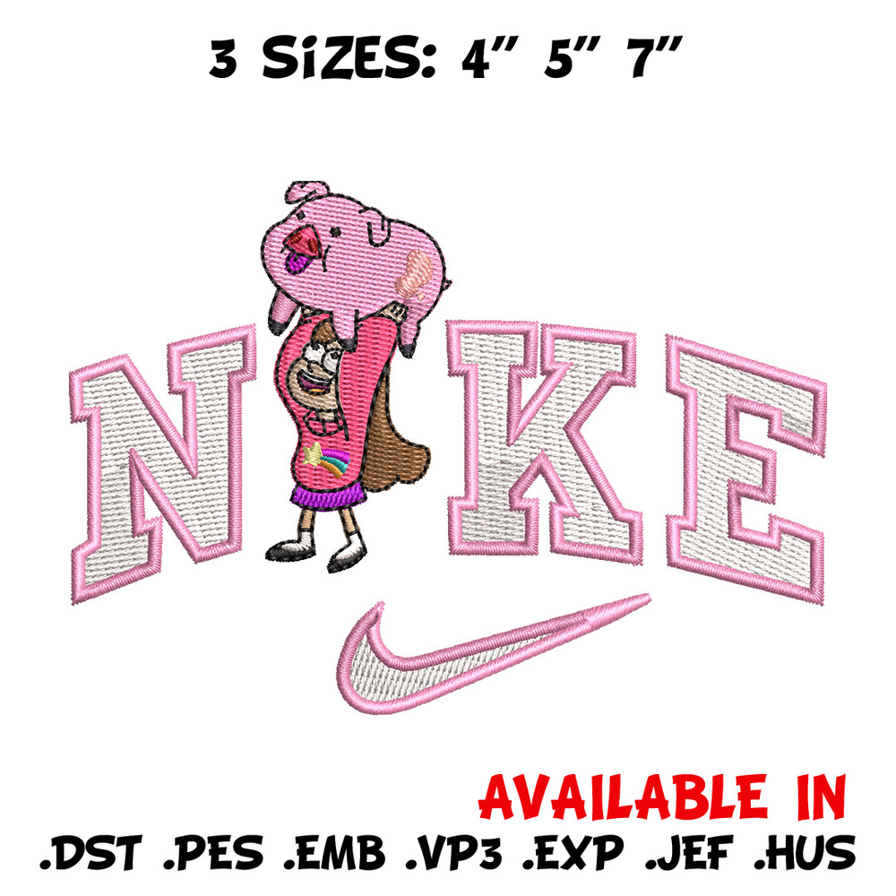 Nike girl pig embroidery design, Nike embroidery, Nike design, Embroidery shirt, Embroidery file,Digital download.jpg