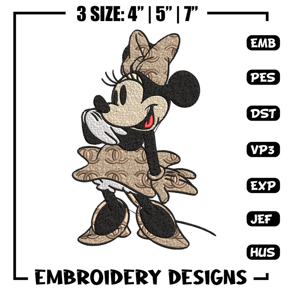 Minnie fun gucci Embroidery Design, Gucci Embroidery, Brand Embroidery, Logo shirt, Embroidery File, Digital download.jpg