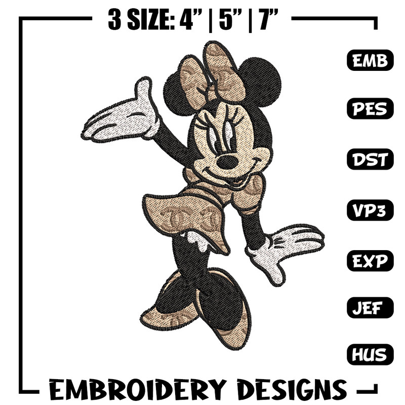 Minnie funny Embroidery Design, Gucci Embroidery, Brand Embroidery, Embroidery File, Logo shirt, Digital download.jpg