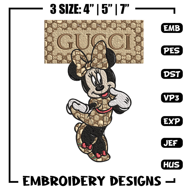 Minnie gucci Embroidery Design, Disney Embroidery, Embroidery File, Brand Embroidery, Logo shirt, Digital download.jpg