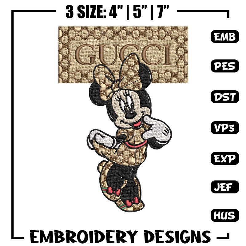 Minnie gucci Embroidery Design, Gucci Embroidery, Brand Embroidery, Logo shirt, Embroidery File, Digital download.jpg