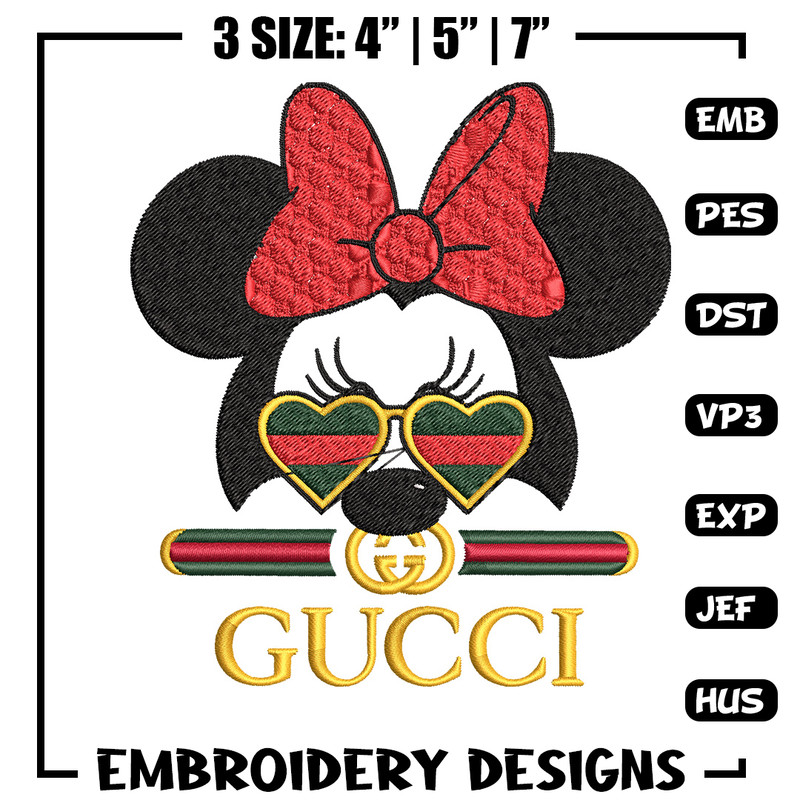 Minnie head Embroidery Design, Gucci Embroidery, Brand Embroidery, Logo shirt, Embroidery File, Digital download.jpg