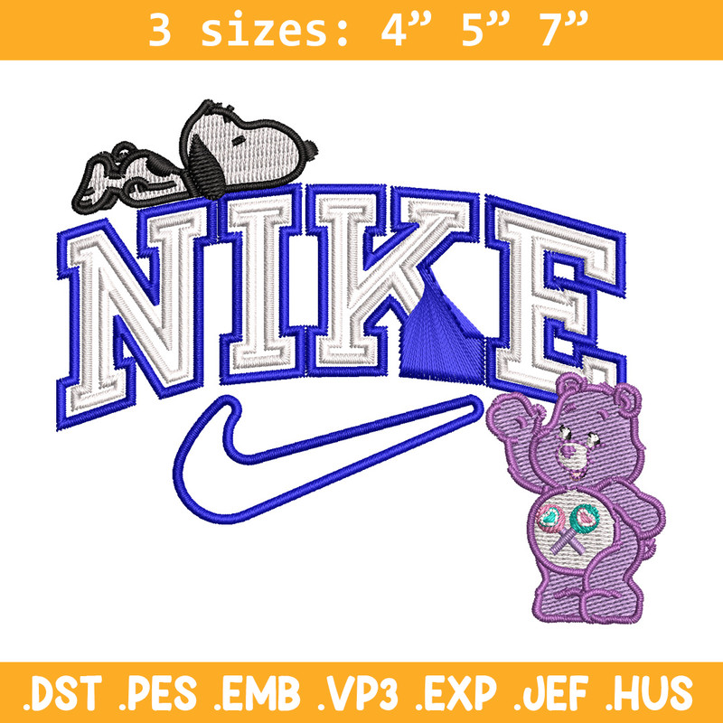 Nike bear dog embroidery design, Cartoon embroidery, Nike design, Embroidery shirt, Embroidery file,Digital download.jpg