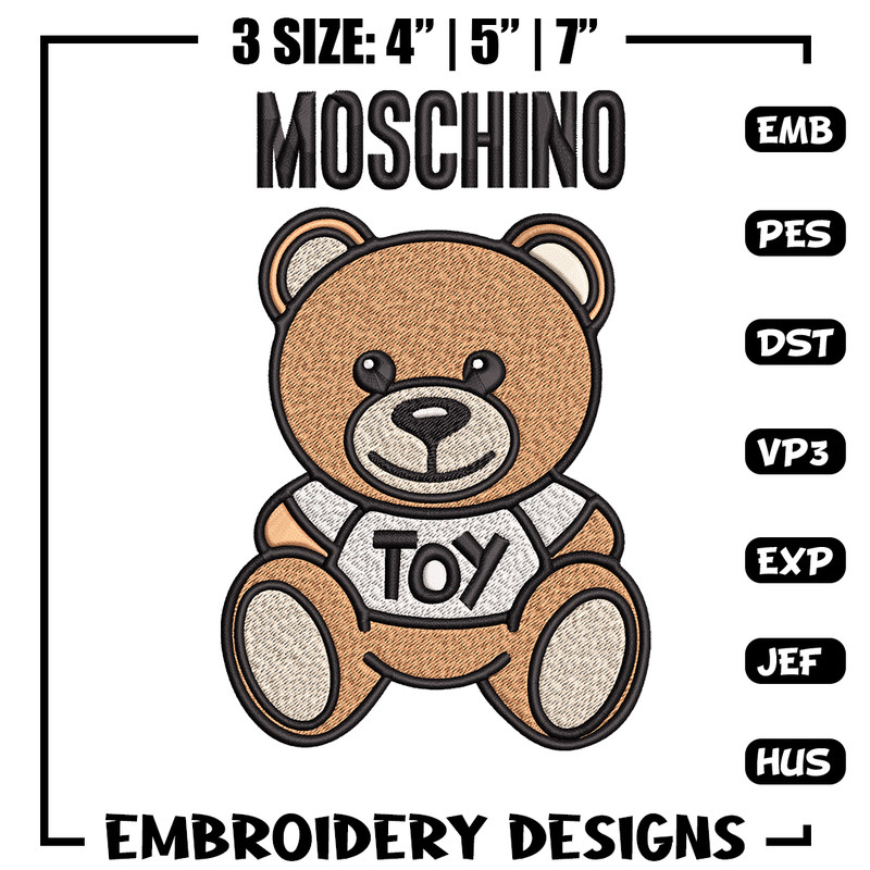 Moschino Kids Teddy logo Embroidery design, Moschino Embroidery, logo design, Embroidery File, Instant download..jpg