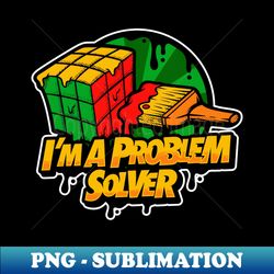im a problem solver - funny rubiks cube - rubix - magic cube - puzzle - 80s retro geek - vintage toy - game - signature sublimation png file - capture imagination with every detail